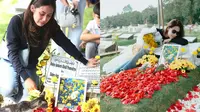 7 Potret Tamara Tyasmara Peringati Ultah Almarhum Dante, Selalu Bawakan Kue