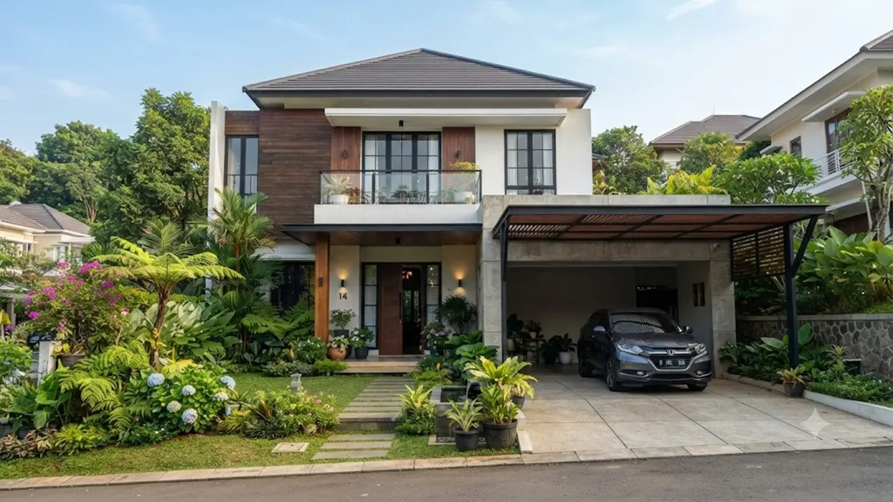 rumah dengan kanopi