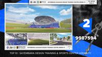 Manajemen Arema FC sudah merilis 10 besar karya yang dinilai terbaik dalam sayembara desain training center.