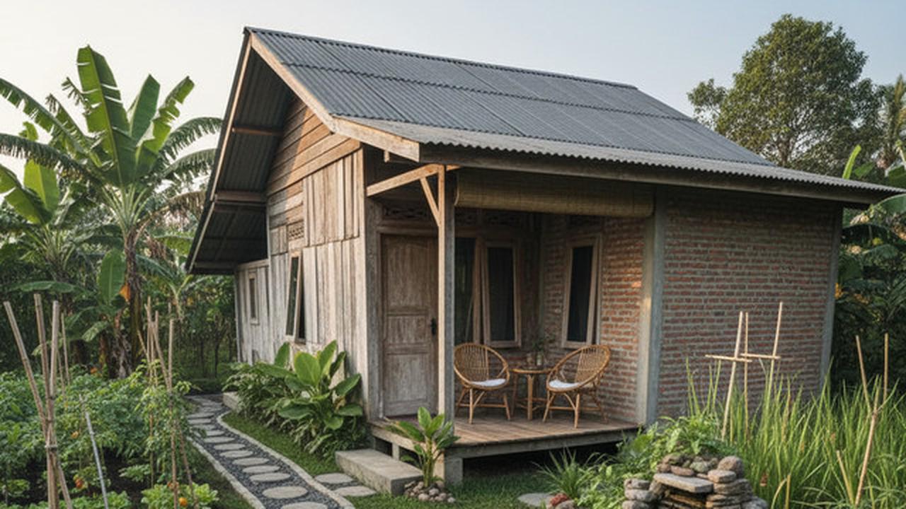 7 Model Rumah Mungil dengan Kebun, Teras dan Kolam Ikan Mini, Sederhana Tapi Asri