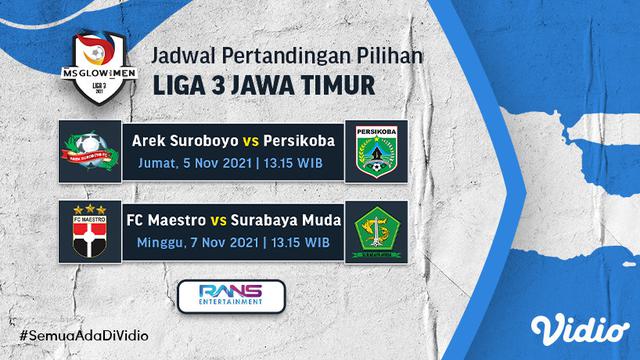 Saksikan Live Streaming Pertandingan Liga 3 Jatim 2021 di Vidio Pekan Ini