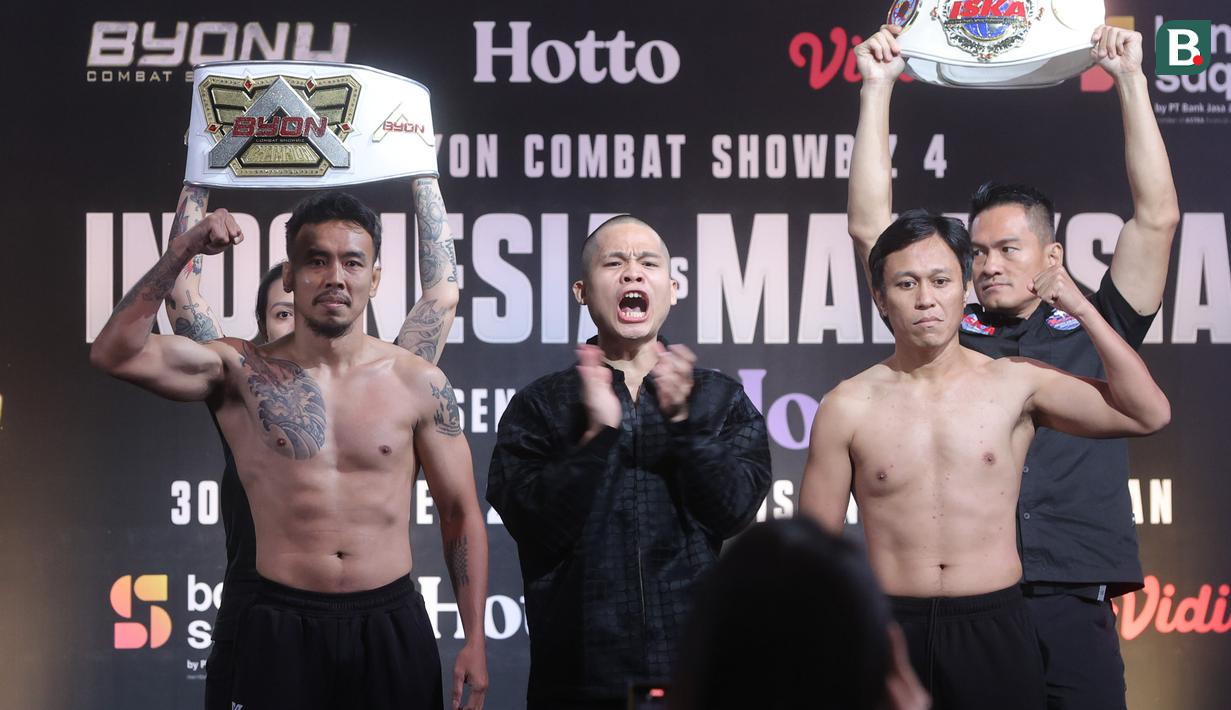 Pertarungan Rudy "Golden Boy" melawan Dean Hamsah untuk sabuk ISKA K1 Southeast Asia dan K1 Byon serta FadlyFaisal melawan Aisar Khaled untuk sabuk ICB International pertama di Asia bakal jadi salah satu fight yang ditunggu. (Bola.com/M Iqbal Ichsan)