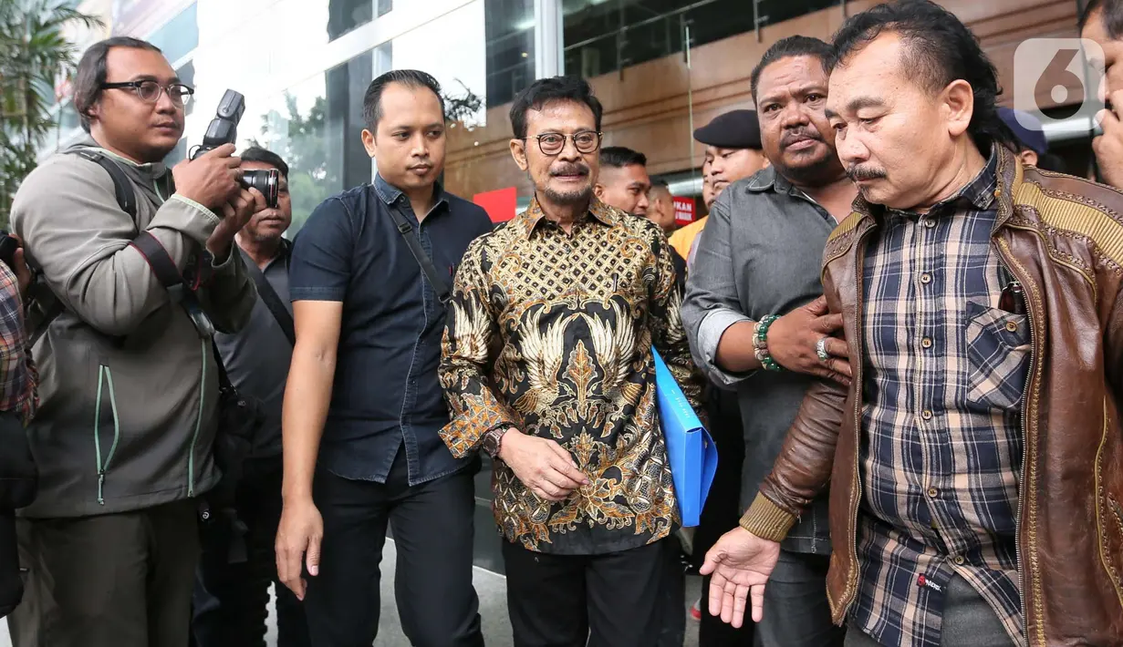 Mantan Menteri Pertanian (Mentan) Syahrul Yasin Limpo usai mengikuti sidang perdana di Pengadilan Tipikor Jakarta, Rabu (28/2/2024). (Liputan6.com/Angga Yuniar)