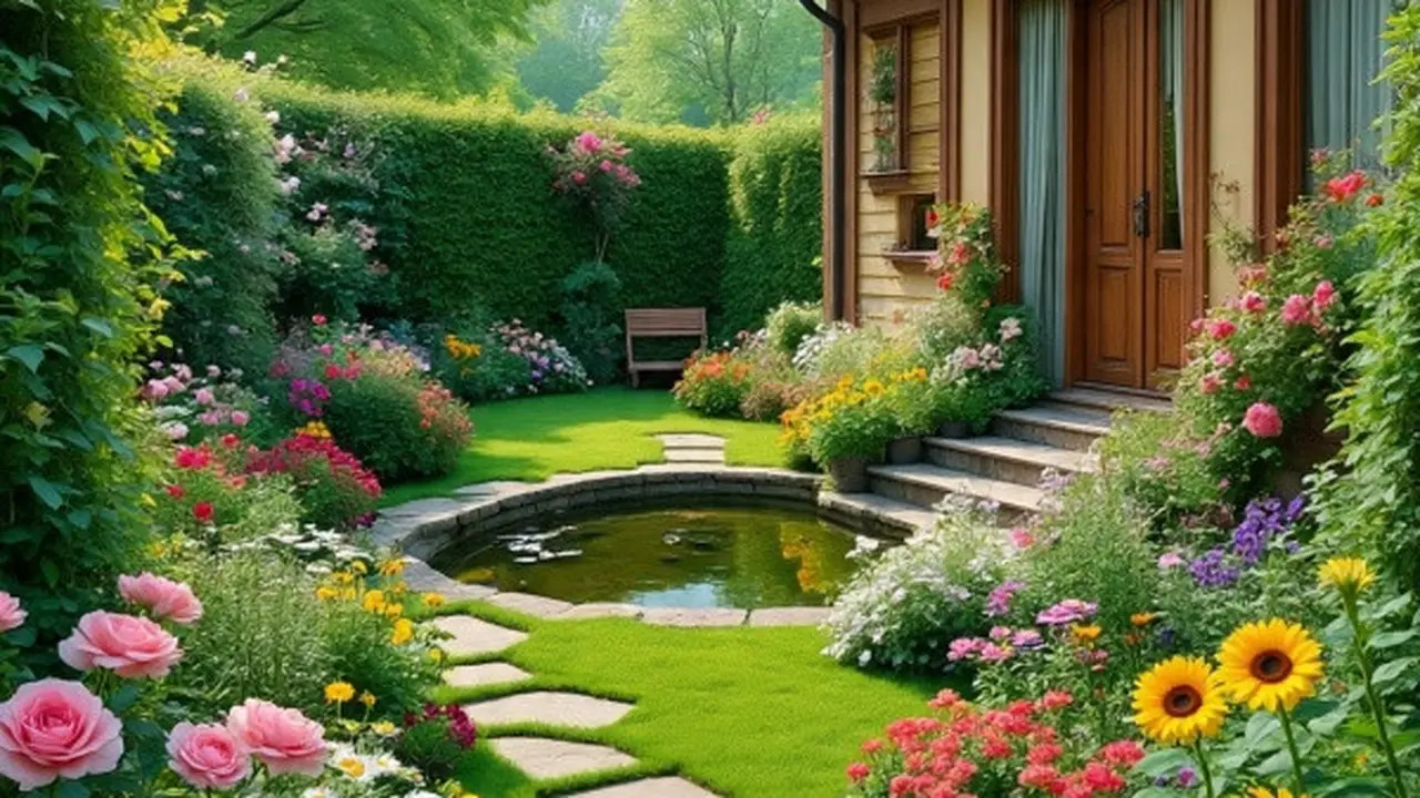 Ilustrasi Taman Rumah (Sumber: Meta AI)