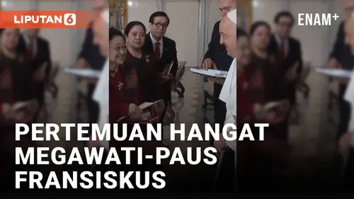 VIDEO: Megawati Dapat Hadiah 2 Buah Buku saat Temui Paus Fransiskus di Vatikan