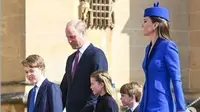 Perayaan Paskah Pertama di Masa Pemerintahan Raja Charles III, Keluarga Kerajaan Tampil Serba Biru.&nbsp; foto: Instagram @royaltea