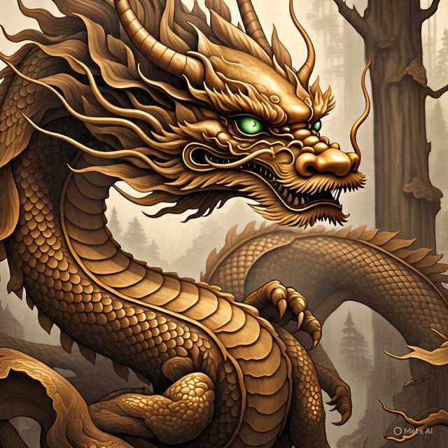 wood dragon in Chinese culture