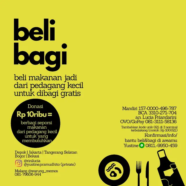 Gerakan Beli Bagi, Memberdayakan Pedagang Makanan Kecil di Tengah Pandemi