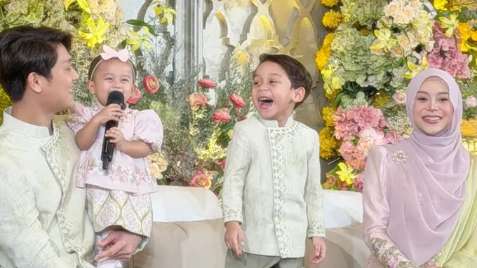 Keluarga Lesti Kejora saat Akikah Putri ke-3 Nya. [@valtifanka]