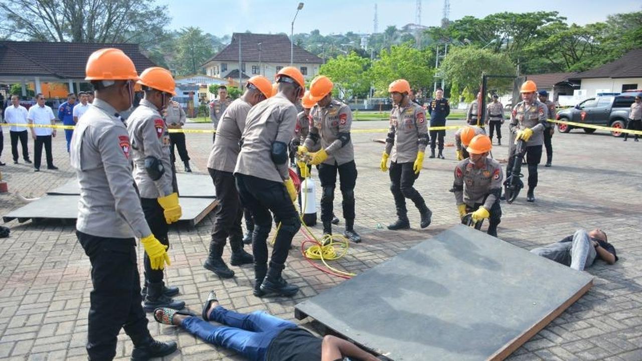 Polda Maluku Gelar Simulasi Siaga Bencana Hadapi Cuaca Ekstrem Akhir Tahun