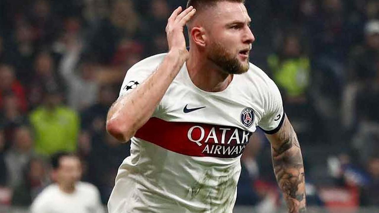 Di laga ini PSG berhasil memecah kebuntuan terlebih dahulu lewat aksi Milan Skriniar pada menit 9. REUTERS/Alessandro Garofalo&nbsp;