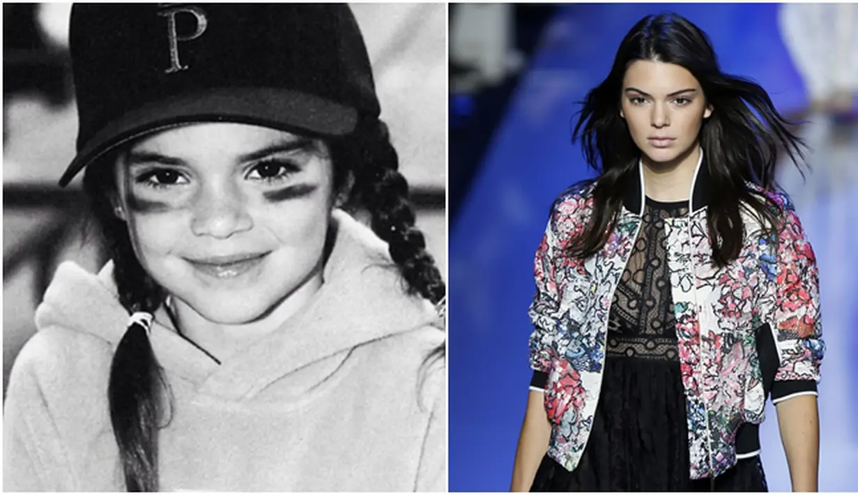Kendall Jenner. Tak perlu usaha keras bagi model cantik ini untuk bisa tampil memukau seperti sekarang, sejak kecil kakak Kylie Jenner ini sudah sangat cantik. (via instagram/@kendalljenner – Bintang/EPA)