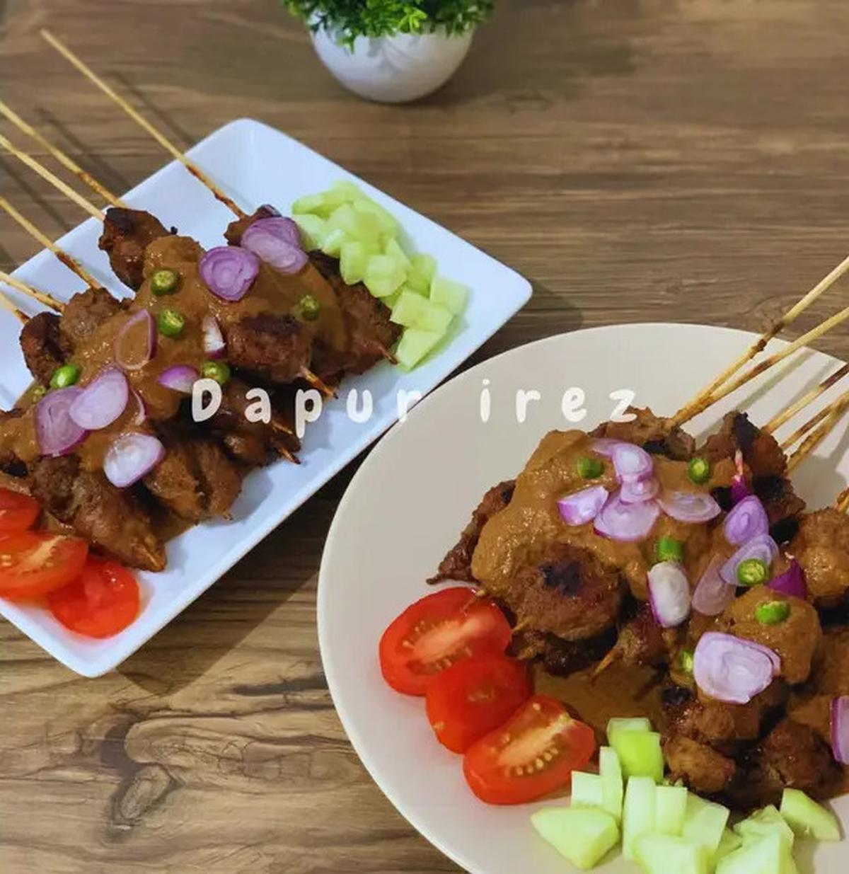 Ilustrasi Sate Kambing Kacang