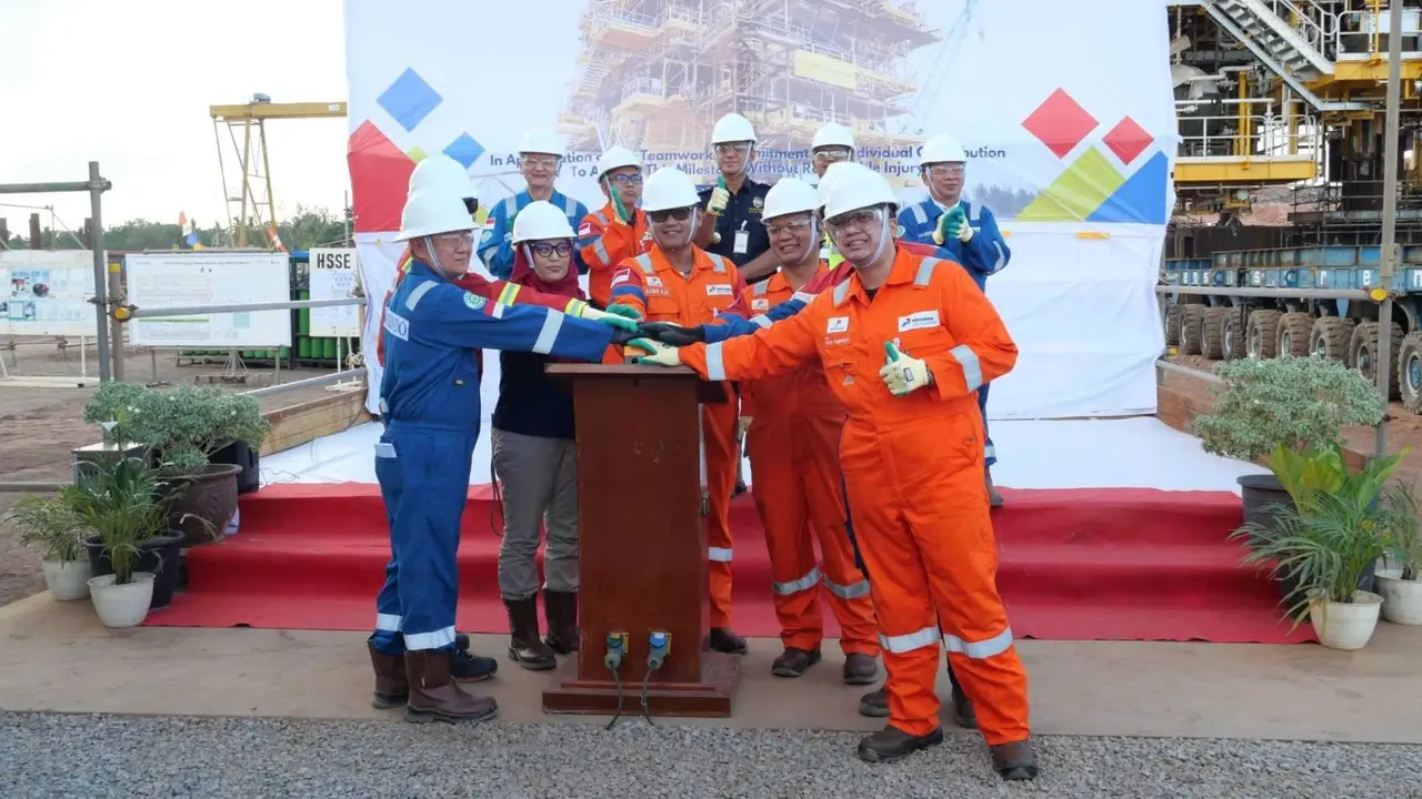 PT Pertamina Hulu Mahakam (PHM) melaksanakan tahapan yang menandai kemajuan Proyek Pengembangan Lapangan Migas Manpatu.