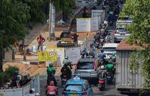 FOTO: Proyek Galian Bikin Macet di Sejumlah Titik di Ibukota Jakarta