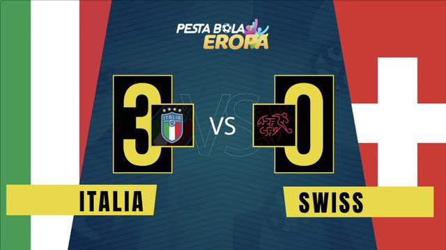 Berita video motion grafis kemenangan Timnas Italia atas Swiss dengan skor 3-0 di Grup A Euro 2020, Kamis (17/6/2021) dinihari WIB.