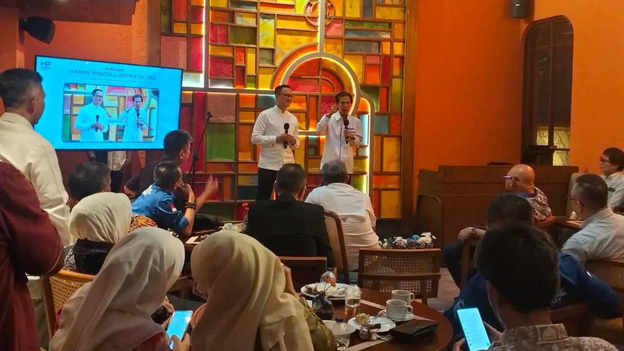 Deklarasi Harry Ponto dan Patra M.Zen Calon Ketua Umum dan Sekretaris Jenderal PERADI SAI 2025-2030, Jakarta, Rabu (2/62025) (Istimewa)