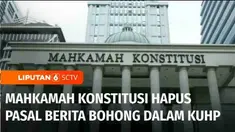 Mahkamah Konstitusi mengabulkan sebagian gugatan uji materi untuk menghapus pasal 14 dan 15 Undang-Undang No.1 tahun 1946 yang mengatur tentang menyiarkan berita bohong yang dapat menimbulkan keonaran.