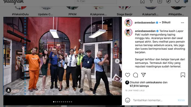 Unggahan Anies Baswedan. (Foto: Instagram @aniesbaswedan)