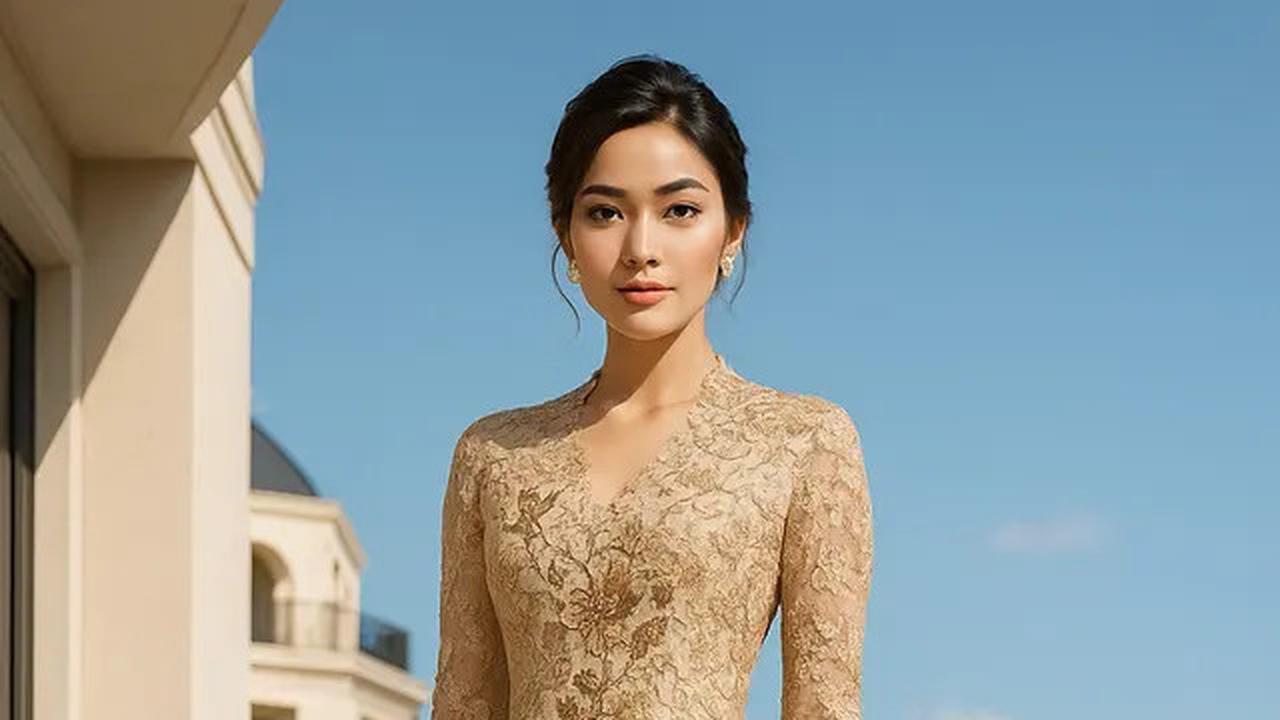 7 Model Kebaya Brokat Motif Bunga, Pilihan Titi DJ di Acara Pernikahan Putrinya Curi Perhatian