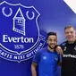 Theo Walcott bersama manajer Everton, Sam Allardyce. (doc. Everton)