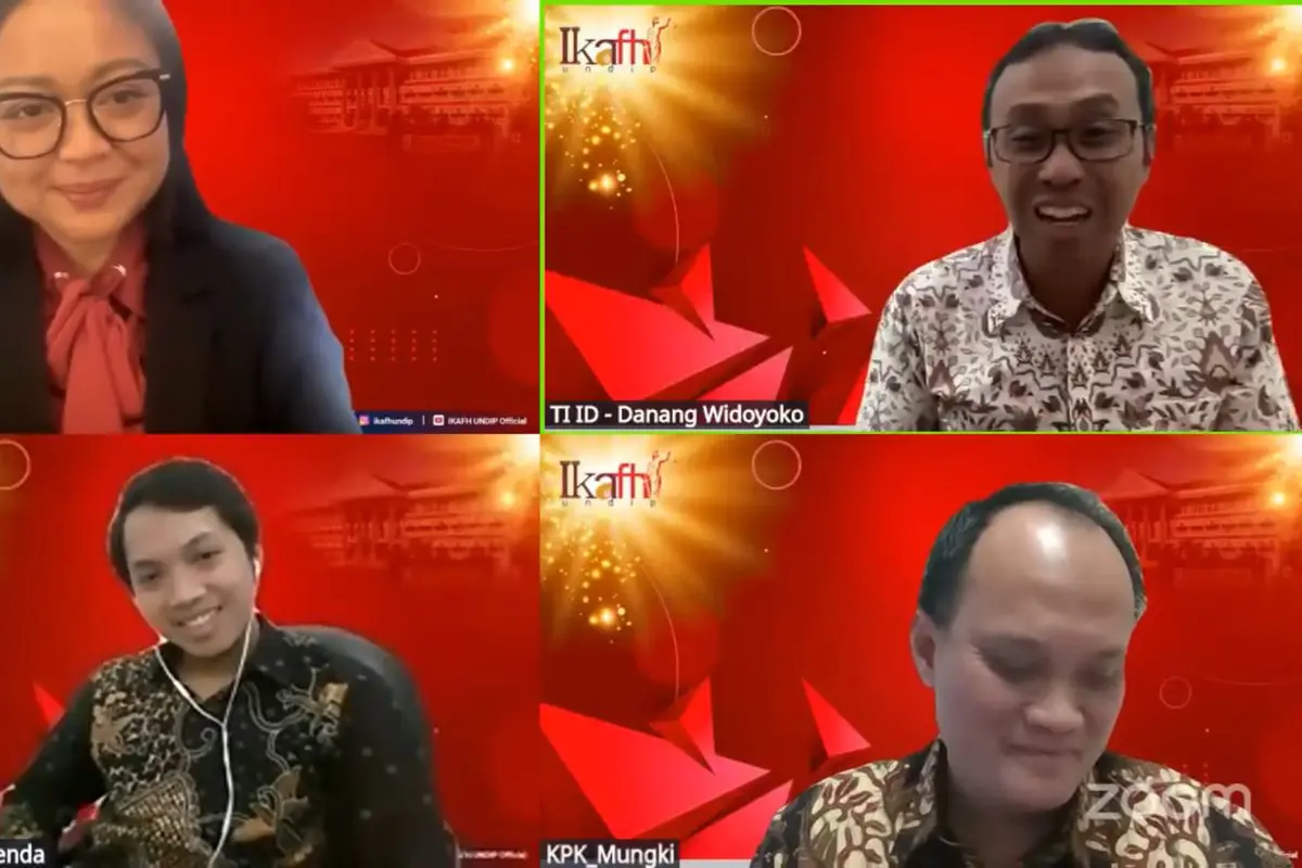 Ikatan Alumni Fakultas Hukum Universitas Diponegoro (IKAFH Undip) menggelar diskusi daring mengenai urgensi perampasan aset tindak pidana korupsi. (Istimewa)