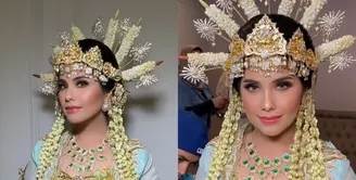 Annisa Pohan kembali mencuri perhatian publik dengan pesona  dalam menampilkan warisan budaya Nusantara. [@barry_irawan].