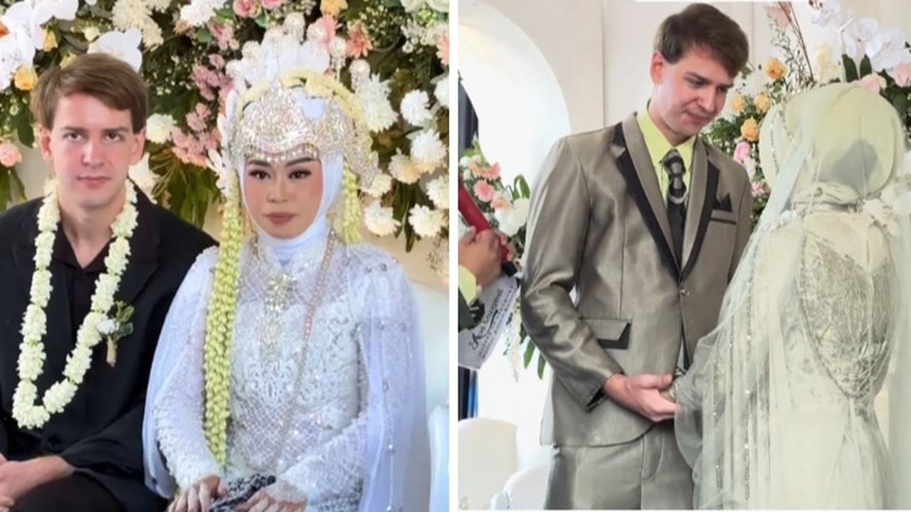 Viral Momen Pernikahan Bule dengan Wanita Indonesia, Tingkahnya saat Resepsi Curi Perhatian