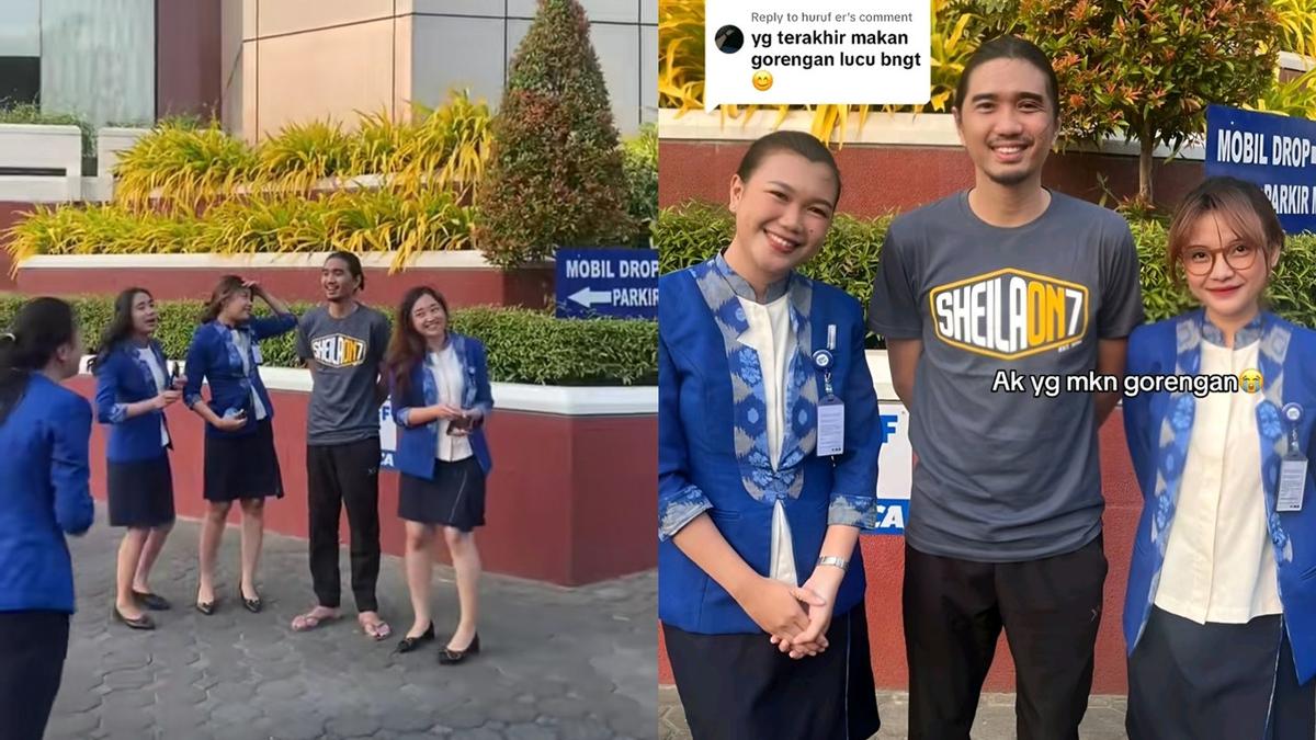 7 Potret Duta Sheila On 7 ke Bank Pakai Sandal Jepit Diajak Foto, Gesturnya Dipuji