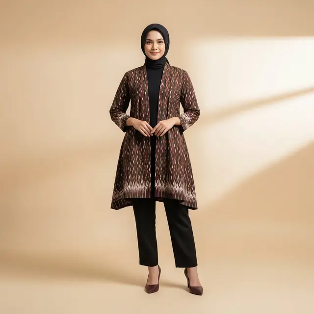 Model Baju Lurik Gerimis Wanita Pilihan