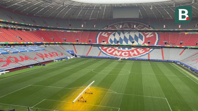 Lampu untuk menyinari rumput Fussball Arena, Munchen
