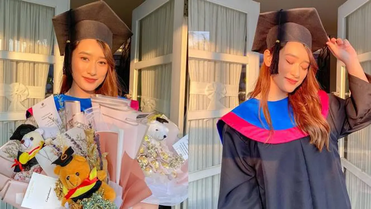 7 Potret Wisuda Amanda Caesa Putri Parto Patrio, Tampil Menawan dengan Toga