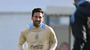 Jelang pertandingan melawan Chile, Lionel Messi terlihat sudah bergabung dalam sesi latihan bersama timnas Argentina sejak Senin 2 Juni 2025. (LUIS ROBAYO/AFP)