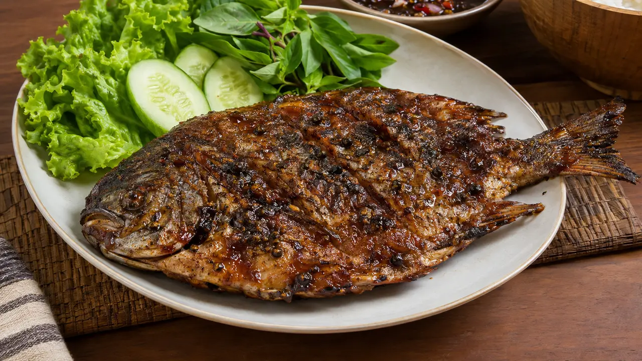 Resep Bawal Bakar Lada Hitam yang Harum dan Empuk