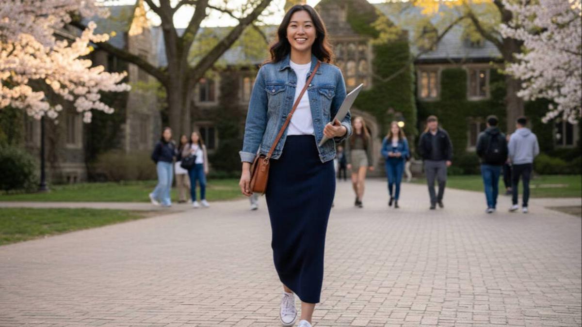 Inspirasi Maxi Skirt Kekinian agar OOTD Kampus Makin Chic Setelah Lebaran