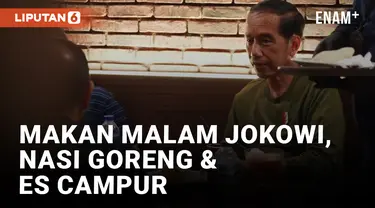 Makan Malam Sederhana Jokowi di Manado Town Square