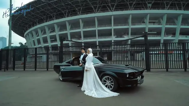 7 Prewedding Aurel Hermansyah dan Atta Halilintar di GBK, Curi Perhatian