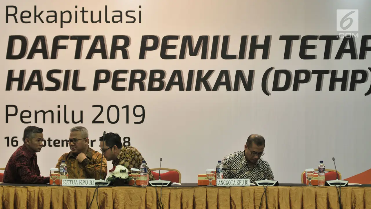 KPU Gelar Rapat Pleno Perbaikan DPT Pemilu 2019