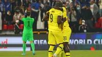 Selebrasi pemain Chelsea Romelu Lukaku saat melawan Al Hilal