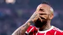 3. Arturo Vidal – Pesepakbola nyentrik asal Chile ini pernah mengatakan nyaman dan tak akan meninggalkan kota Turin. Pada 2015 dia resmi bergabung ke Bayern Munchen dan di sana hingga 2018. (AFP/Sven Hoppe)