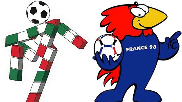 World Cup Mascot Italy (Ciao) and France (Footix)