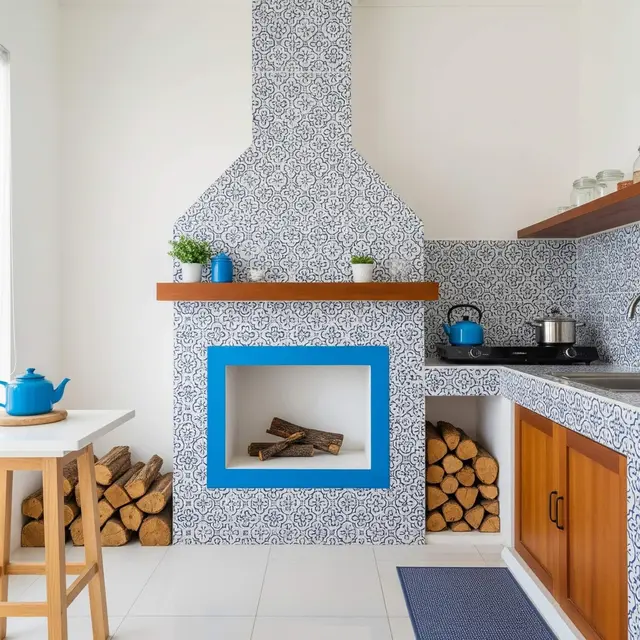 Model Dapur Kecil Minimalis dengan Tungku Api Modern