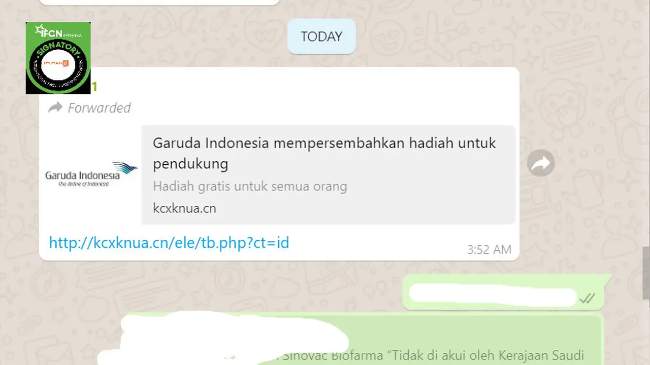 Cek Fakta Liputan6.com menelusuri informasi Garuda Indonesia memberi hadiah gratis