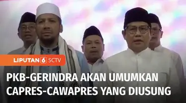 Ketua Umum PKB, Muhaimin Iskandar atau Cak Imin memastikan PKB akan segera mengumumkan capres dan cawapres yang akan diusung bersama Partai Gerindra pada Pilpres 2024.