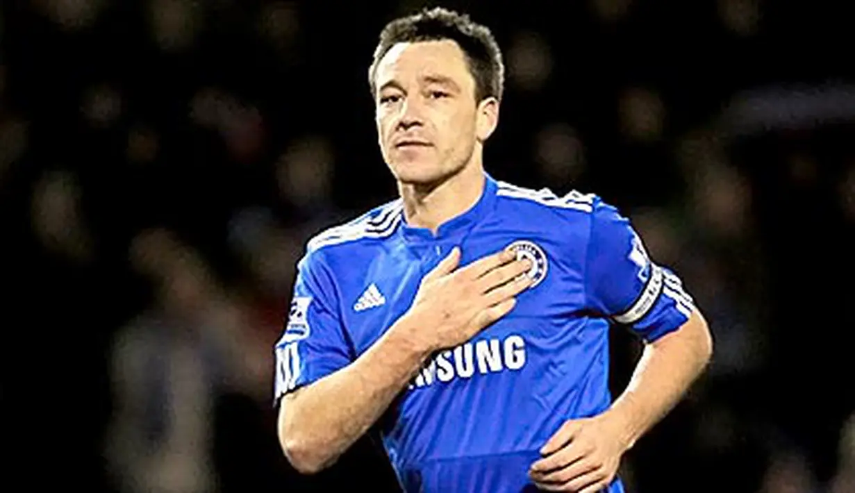 Reaksi kapten Chelsea, John Terry, seusai partai kontra Burnley yang berkesudahan 2-1 untuk Chelsea pada partai Liga Premier di Turf Moor, Burnley, 30 Januari 2010. AFP PHOTO/ANDREW YATES