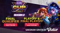 Link Live Streaming AXIS Cup Mobile Legends Bang-Bang Season 2 di Vidio, 9-11 Desember