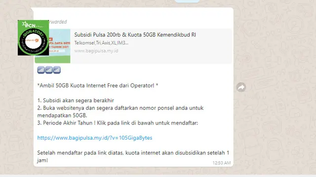 Cek Fakta Liputan6.com menelusuri informasi pembagian kuota internet 50 GB periode akhir tahun dari Kemendikbud