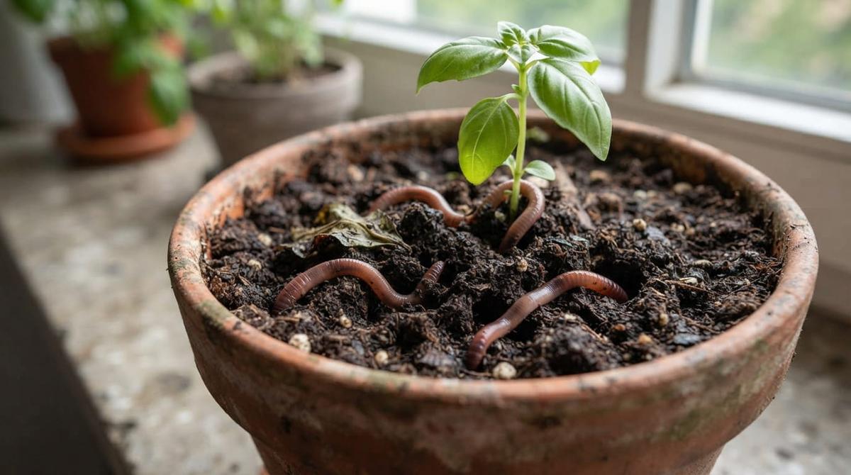 Cacing Kecil Muncul di Pot Tanaman, Perlukah Khawatir?
