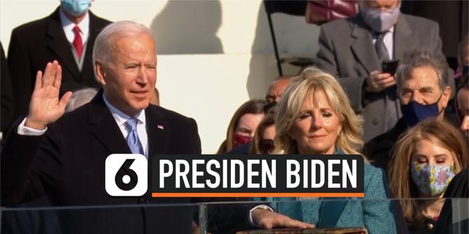 VIDEO: Detik-Detik Joe Biden Disumpah Menjadi Presiden AS