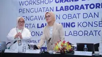 Kepala BPOM RI Penny K. Lukito menghadiri Workshop Grand Design Penguatan Laboratorium Pengawasan Obat dan Makanan serta Launching Konsep Baru Regionalisasi Laboratorium pada Kamis-Jumat 13 dan 14 Juli 2023. (Dok BPOM RI)